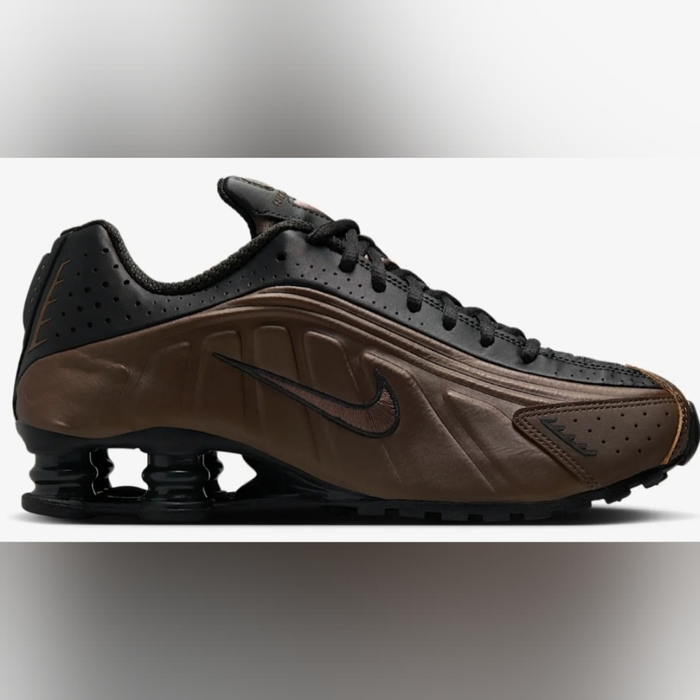 Nike Women's Shox R4 Running Shoe in Dark Brown and Black NEW! - Picture 4 of 6